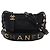 Chanel Gabrielle Hobo in pelle di vitello invecchiata matelassé nera Small Nero