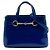 Borsa Satchel Gucci Blue Patent Bright Bit