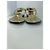 Gucci Metallic Leder Thong Sandalen Golden - Ansicht 6