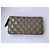 Gucci GG Supreme Bee Portafoglio con Zip Beige D'oro - vista 2