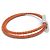 Hermès NEUES HERMES TOURNIS ARMBAND H068406FP PALLADIUM ORANGES FLECHTLEDER BANGLE - Ansicht 2
