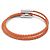 Hermès NEUES HERMES TOURNIS ARMBAND H068406FP PALLADIUM ORANGES FLECHTLEDER BANGLE - Ansicht 3