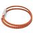 Hermès NEUES HERMES TOURNIS ARMBAND H068406FP PALLADIUM ORANGES FLECHTLEDER BANGLE - Ansicht 4