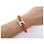 Hermès NEUES HERMES TOURNIS ARMBAND H068406FP PALLADIUM ORANGES FLECHTLEDER BANGLE - Ansicht 5