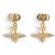 Abeille NEUE DIOR HÄNGENDE OHRRINGE CD LOGO STERN BIENE GOLD OHRRINGE Golden