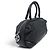 BORSA A MANO CHANEL BOSTON BOWLING IN PELLE GRANA NERA MATELASSÉ LOGO CC BAG Nero - vista 5