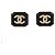 NUEVOS PENDIENTES CHANEL ABB356 DE BOTÓN LOGO CC STRASS + CAJA EARRINGS Negro