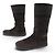 CHANEL CC LOGO SHEARLING BOOTS AUS UMGEKEHRTEM SCHAFLEDER 39 Braun