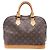 Louis Vuitton Monogram Canvas Alma PM Handtasche aus braunem Leder Rot