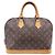 Louis Vuitton Monogram Canvas Alma PM Handtasche aus braunem Leder Rot - Ansicht 4