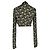 Off White Top cropped Off-White con stampa lunare in poliammide multicolore - vista 3