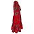 Robe courte imprimée à encolure drapée Sandro en viscose rouge - vue 2