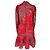 Robe courte imprimée à encolure drapée Sandro en viscose rouge - vue 3