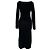 Off White Off-White figurbetoniertes Maxi-Kleid mit Logo-Print aus schwarzer Viskose - Ansicht 3