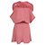 Valentino Garavani Mini vestido Valentino com acabamento em renda em viscose rosa - vista 3