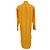 Vestido midi em algodão amarelo com acabamento em renda de crochê Alaïa - vista 3