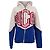 Gucci Game Logo Kapuzenpullover mit Reißverschluss aus filziertem Jersey in mehrfarbiger Baumwolle Mehrfarben
