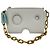 Off White Bolso de hombro con cremallera Burrow Off-White en cuero gris