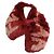 Cachecol Fendi com fivela em pele de raposa borgonha Vermelho Bordeaux