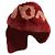 Cachecol Fendi com fivela em pele de raposa borgonha Vermelho Bordeaux - vista 3