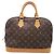 Louis Vuitton Monogram Canvas Alma PM Handtasche aus braunem Leder Rot