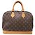 Louis Vuitton Monogram Canvas Alma PM Handtasche aus braunem Leder Rot - Ansicht 4