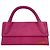 Borsa con manico Jacquemus Le Chiquito Long in pelle rosa Stampa python