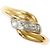 Autre Marque Anillo alianza de platino y oro amarillo con diamante Dorado