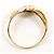 Autre Marque Anillo alianza de platino y oro amarillo con diamante Dorado - vista 2