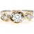 Autre Marque Ehering aus Platin und Gelbgold mit Diamant Golden - Ansicht 2