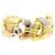 Autre Marque Anillo de Banda Elegante Multimetal Dorado