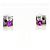 Autre Marque Stecker-Ohrringe aus PT850 Platin mit Rubin