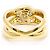 Autre Marque Ehering aus 18K Gelbgold mit Diamanten Golden - Ansicht 4