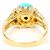 Autre Marque Anillo alianza en oro amarillo 18K con turquesa y diamante Dorado - vista 4