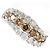 Autre Marque Bandring aus 18K Weißgold mit braunem Diamanten Golden