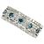 Autre Marque Anello a Fascia in Platino con Diamante Blu