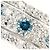 Autre Marque Anello a Fascia in Platino con Diamante Blu - vista 2
