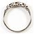 Autre Marque Anillo alianza de oro blanco 18K con diamante marrón Castaño Dorado - vista 3