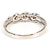 Autre Marque Anillo alianza de oro blanco 18K con diamante marrón Castaño Dorado - vista 4