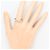 Autre Marque Anillo alianza de oro blanco 18K con diamante marrón Castaño Dorado - vista 7