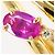Autre Marque 18K Yellow Gold Band Ring with Ruby and Diamond Golden - view 2