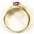 Autre Marque 18K Yellow Gold Band Ring with Ruby and Diamond Golden - view 3
