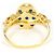 Autre Marque Bandring aus 18K Gelbgold mit Türkis und Diamant Golden - Ansicht 4
