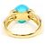 Autre Marque Anello a fascia in oro giallo 18K con calcedonio D'oro - vista 4