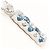 Autre Marque Collar de platino PT900 con diamante azul - vista 2