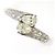 Autre Marque Anello fede in platino 900 e diamanti