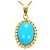 Autre Marque Collar de oro amarillo 18K con turquesa Dorado