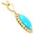 Autre Marque Collar de oro amarillo 18K con turquesa Dorado - vista 2