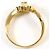 Autre Marque Anello a fascia in oro giallo 18K con diamante brown Marrone D'oro - vista 3