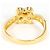 Autre Marque Anello a fascia in oro giallo 18K con diamante brown Marrone D'oro - vista 4